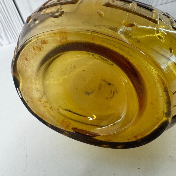 Vintage Jenny Lind Empire Glass Works Bottle Amber Yellow - Picture 4 of 6